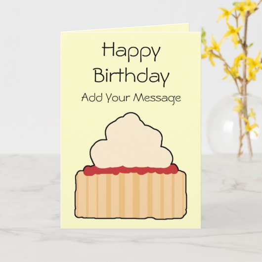 Marmelade und Cream Scone. Karte (Gelbe Blume)