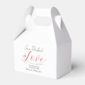 Marmelade verpackt mit Liebe Typografy Wedding Geschenkschachtel (Vorderseite)