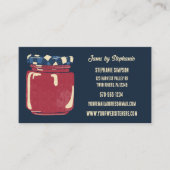 Marmeladen, Jellies, Marineblau, Rot Visitenkarte (Vorderseite)