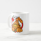 Marmeladen-Katze am Weihnachten Kaffeetasse (Vorderseite Links)
