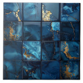 Marmer-Mix 4x4 Quadrate Blau ID1186b Fliese (Vorderseite)