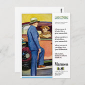 Marmon 68 - Vintage Kfz-Werbung Postkarte (Vorne/Hinten)