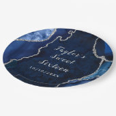 Marmor 16 . Geburtstag Pappteller (Schrägansicht)