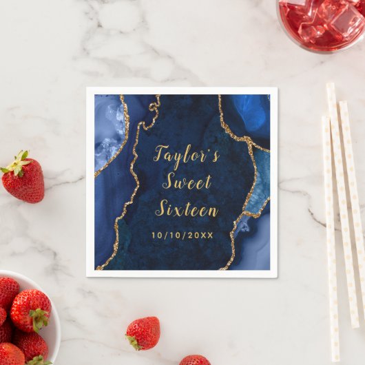 Marmor 16 . Geburtstag Serviette (Beispiel)