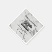 Marmor 30. Geburtstags-Party Serviette (Ecke)