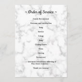 Marmor 3-Foto-Reihenfolge Dienstdenkmal Beerdigung Programm (Rückseite)