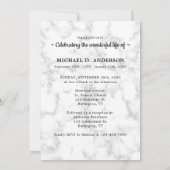 Marmor 3 Fotos Gedenkfeier Einladung (Rückseite)