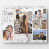 Marmor 5 Foto Collage Love Life with you Fotoplatte (Vorderseite)