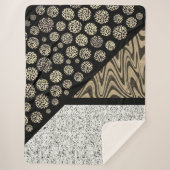 Marmor Abstrakt Leopard Schwarz Sherpadecke (Vorderseite)