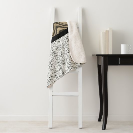 Marmor Abstrakt Leopard Schwarz Sherpadecke (Beispiel)