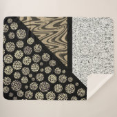 Marmor Abstrakt Leopard Schwarz Sherpadecke (Vorderseite (Horizontal))