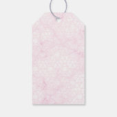 Marmor Abstrakt Pink Hochzeit Script Schwarz  Geschenkanhänger (Rückseite)
