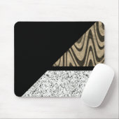 Marmor Abstrakt Schwarz Mousepad (Mit Mouse)