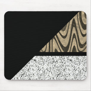 Marmor Abstrakt Schwarz Mousepad