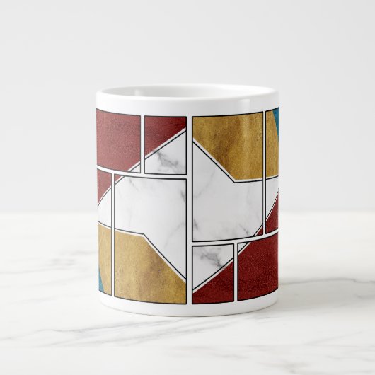 Marmor-Abstrakt-Tassendesign Jumbo-Tasse (Vorderseite)