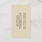 Marmor | Abstrakte Linien Visitenkarte (Rückseite)