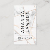 Marmor | Abstrakte Linien Visitenkarte (Vorderseite)