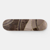 Marmor Achat Gold Glam 4 - Landschaft Skateboard (Horizontal)
