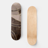 Marmor Achat Gold Glam 4 - Landschaft Skateboard (Vorderseite)