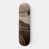 Marmor Achat Gold Glam 4 - Landschaft Skateboard (Vorderseite)