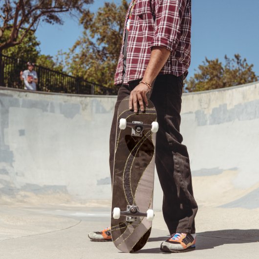 Marmor Achat Gold Glam 4 Skateboard (Außenbereich 2)