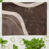Marmor Achat Gold Glam 5 Geschirrtuch (Gefaltet)