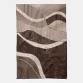 Marmor Achat Gold Glam 5 Geschirrtuch (Vertikal)