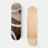 Marmor Achat Gold Glam 5 - Landschaft Skateboard (Vorderseite)
