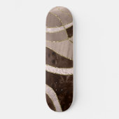 Marmor Achat Gold Glam 5 - Landschaft Skateboard (Vorderseite)