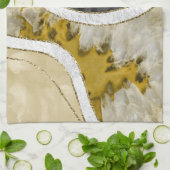 Marmor Achat Gold Glam 7 Geschirrtuch (Gefaltet)