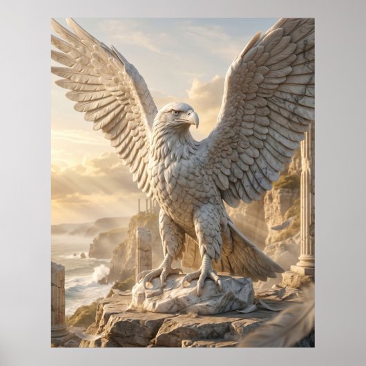 Marmor-Adler-Kliff-Sonnenaufgang Poster (Vorne)