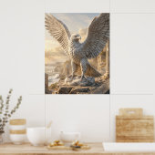 Marmor-Adler-Kliff-Sonnenaufgang Poster (Küche)