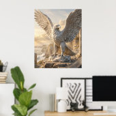 Marmor-Adler-Kliff-Sonnenaufgang Poster (Heimbüro)