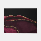 Marmor Agate Chic Black Lila Gold Glitzer Fußmatte (Vorderseite)