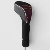 Marmor Agate Chic Black Lila Gold Glitzer Golf Headcover (angewinkelt)