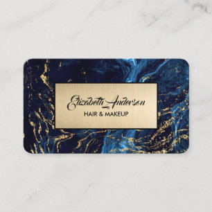 Marmor Agate: Marmorhalle für Navy und Gold Glitz Visitenkarte
