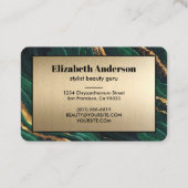 Marmor Agate Modern B Visitenkarte (Rückseite)