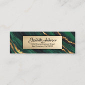 Marmor Agate Modern: Marmorplatte für den grünen u Mini Visitenkarte (Vorderseite)