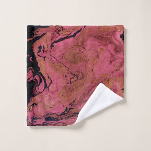 Marmor, Aquarell Badhandtuch Set (Waschlappen)
