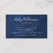 Marmor Aquarell Gold Türkis moderne Schrift Visitenkarte (Rückseite)