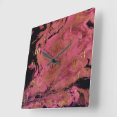Marmor, Aquarell Quadratische Wanduhr (Winkel)