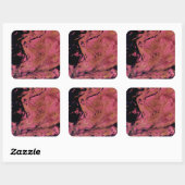 Marmor, Aquarell Quadratischer Aufkleber (Blatt)