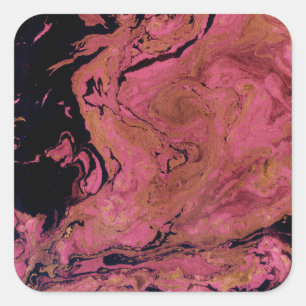 Marmor, Aquarell Quadratischer Aufkleber