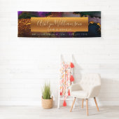 Marmor Aquarellgold lila-grün modern Banner (Insitu)