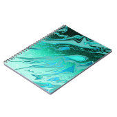 Marmor aus aquamarinem Glitzer Notizblock (Linke Seite)