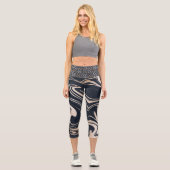 Marmor aus Marmor und Gold mit goldenen Punkten in Capri Leggings (Vorderseite)