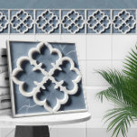 Marmor aus marokkanischem Quatrefolie Blau und Wei Fliese<br><div class="desc">Marmor aus marokkanischem Quatrefolie Blau und Weiß</div>
