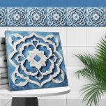 Marmor aus marokkanischem Quatrefolie Blau und Wei Fliese<br><div class="desc">Marmor aus marokkanischem Quatrefolie Blau und Weiß</div>