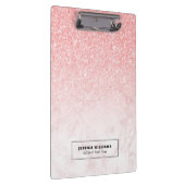 Marmor aus Rose und rosa Glitzer ombre Klemmbrett (Rechts)