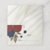 Marmor aus roter Blume Platzkarte (Außenseite Aufgefaltet)